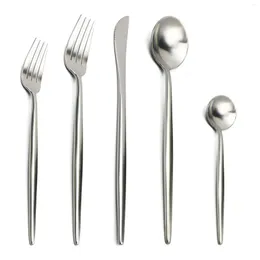 Flatware Sets 30 Pieces Luxury Cutlery Set Stainless Steel Dinnerware Plated Golden Black Knife Fork Spoons Tableware Wholesale