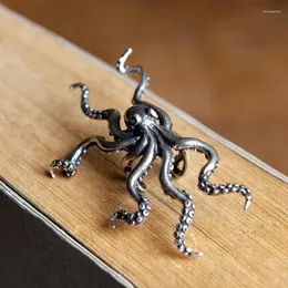 أقراط Backs Vamgoth1573 925 Sterling Silver Punk Octopus Wrap Clip Single Fashion Jewelry Factory Sales Direct