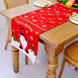 クリスマスの装飾貼り付けられた布刺繍顔のない老人テーブルフラグスノーフレークテーブルクロスクリエイティブヨーロッパ茶装飾