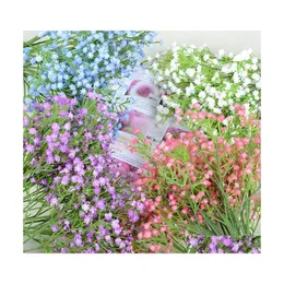 Dekoracyjne kwiaty wieńce gipsophila 90heads 52 cm niemowlęta oddech sztuczne plastikowe majsterkowicz kwieciste bukiety na wesele ho dhihr