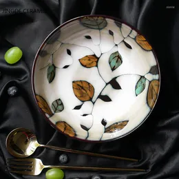 Plates Direct Japanese Ceramic Tableware Hand-painted Porcelain Noodles Rice Bowl Home Salad Creative Instant Fruit