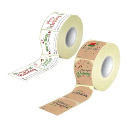Подарочная упаковка Рождественские наклейки на бумаги крафт.