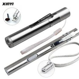 Flashlights Torches USB Rechargeable LED Flashlight Mini 3in1 LED Torch Waterproof Design Penlight uv light banknote /Laser pointer light 0109