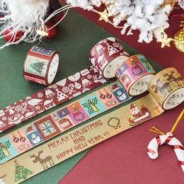 Carta da regalo 3 cm 5 m 1 Pz Natale Francobolli Tema Washi Tape Adesivo FAI DA TE Scrapbook Etichetta adesiva Mascheratura Home Decor