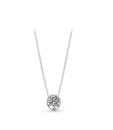 New Tree of Life Necklace Original Box for Pandora 925 Sterling Silver Chain Netlaces Women Gift Jewelry8131261