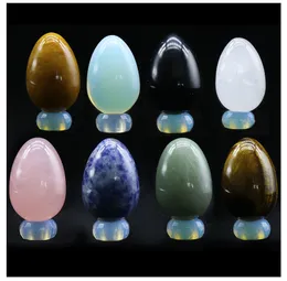 Easter Ornament 30mm Egg Shape Crystal Natural Stone Craft Jewelry Chakra Reiki Healing Energy Protection Decoration Gift