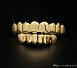 Denti Gold Grillz MENS Set di gioielli hip hop alla moda di alta qualità otto dente top sei 6 griglie inferiori1318374