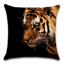 Pillow Tiger Pos Printed Animals Cover Throw Decor Chair Seat Sofa Decorative Home Kids Friend Living Room Gift Pillowcase