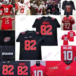 Jerseys de futebol Custom 2022 Western Kentucky Hilltoppers WKU Jersey de futebol NCAA College Kahlef Hailassie Upton Stot Kye Robichaux Bailey Zappe Michael