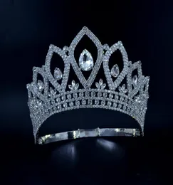 Rhinestone Crowns Tiaras Lager verstelbare Miss Pageant Koningin Bruidaal Wedding Princess Party Prom Night Clup Show Hapdress Hairwear9427694
