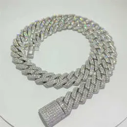 Mens Hip Hop Bling: 14mm VVS Diamond Sterling Silver 925 Mens Hip Hop Bling: 14mm VVS Diamond Sterling Silver 925