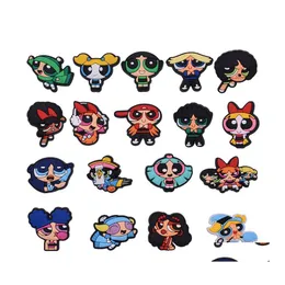 Akcesoria części butów Charms Hurtowe wspomnienia z dzieciństwa The PowerPuff Girl