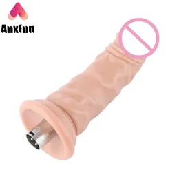 Компания красоты Auxfun Multi-Venous TPE DILDO для сексуальной машины с разъемом 3XLR / 3 PIN-всаждения