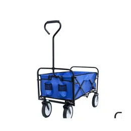 Andere tuinbenodigdheden US Stock DHS Blue Folding Wagon Shop Beach Cart Inklapbare speelgoed Sports Red draagbare reisopslag Druppel Dhyiz