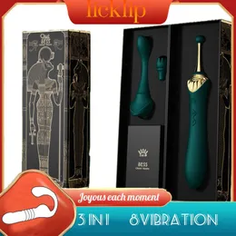 NXY Vibratörler Licklip G-Spot Vibratör Zarif Yumuşak Silikon Klitoral Stimülasyon Mısır Kraliçe Kraliçe Kadınlar İçin Çift Motor Masaj Seks Oyuncakları