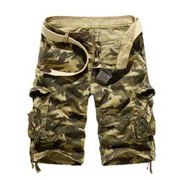 Shorts masculinos camuflagem de carga solta homens de verão camuflando calças curtas Homme US tamanho 230109