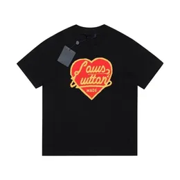 T-shirt da uomo firmata Love Letter stampata manica corta puro cotone tendenza sportiva abete casual traspirante abbigliamento da uomo e da donna
