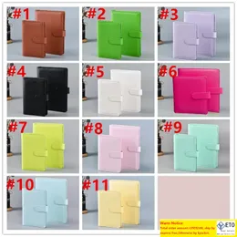 Toptan A6 Defter Binder 6 Yüzük Spiral İş Ofis Planlayıcı Gündemi Bütçeleri Bağlayıcılar Macaron Renk PU Deri Kapak Kocaları