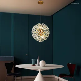 Żyrandole gpd żyrandol kwiat kryształowy sufit mieszkalny Złota LED LED Indoor Lighting for Home Loft Multi Lupszade Nowoczesne światło