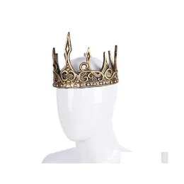 Party Hats Crown Birthday Christmas Decorations For Home Pu Halloween Theater Props Kids Gift King Cosplay1 Drop Delivery Garden Fes Dhbyc