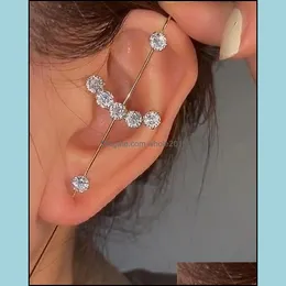 Diğer Takılar Kulak Memuru Kanca Küpe Kristal Saplama Küpe Kadın Kübik Zirkonya Piercing Kulakları Kadın Mücevherleri DHS Q599FZ DROL DESICE DHE32