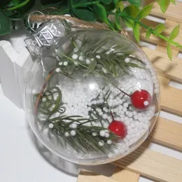 Party Decoration Transparent Christmas Ball Ornament Plastic Bauble Bulb Shape Xmas Gifts Decorations For Tree Supplies Kerst