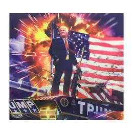 Баннерные флаги, висящие 90x150 см, цифровой принцип Дональд Трамп на танковом флаге Печать 3x5ft Большой декора