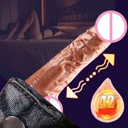 Articoli di bellezza Vibratore telescopico per vibratore Riscaldamento Pene realistico Giocattoli sexy per adulti per donna Grande cazzo Vagina Butt plug anale Masturbazione femminile