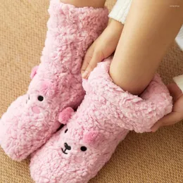 Women Socks Mid-calf Sock Super Soft Plush Attractive Wear Resistant Excellent Sweat-absorbing Floor Slippers