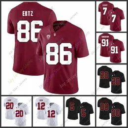 Koszulki piłkarskie Stanford Football Jersey NCAA College 10 Jack West 20 Austin Jones 8 Nathaniel Peat 13 Simi Fehoko 81 Brycen Tremayne 30 Levani Damuni