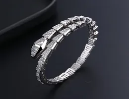 Love Bangle Serpent Designer Bracelet Jewelry Designer Diamonds Force Elastic Force grossa Gold Plating Serpentine Abertura Alta vers￣o S1958398