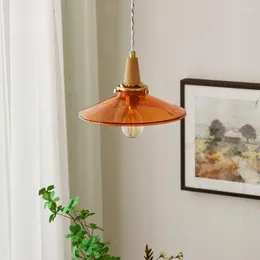 Подвесные лампы янтарные стеклянные светло -оранжевые чайные чай магазин рога