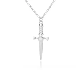 Pendant Necklaces Gothic Retro Supernatural Sword Dagger Knife Necklace For Women Men Stainless Steel Male Punk Commemorate Jewelry 2023