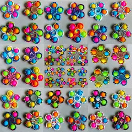 Смешные попс -игрушки для пальцев толкай пузырьк скриптик Спиннер сжимай Сенсорные анти -стресс -вращающиеся спиннеры детский подарок 1304