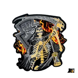 Syförfattningsverktyg Fu 141 SKL Sickle Stor punk broderad järn på stöd Biker Badge for Jacket Jeans Drop Delivery Apparel DHG5V