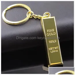 Key Rings Gold Chain Keychains Golden Keyrings Finders Bag Handväska Charms hängsmycken Tillbehör Metal Luxury Man Car For Women DHGFY