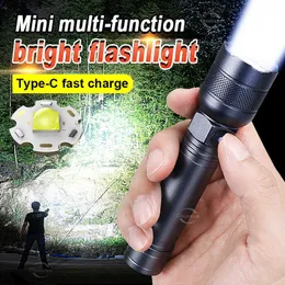 Flashlights Torches Mini Flashlight Powerful Torch Light 5 Modes Rechargeable Flashlight With Usb Charging Lighting 500m Camping Work Light 0109