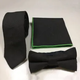 Arco amarra o arco clássico destacável Jacquard Tie Pocket Handdoek Vlinderdas Drie Stuk Wedding Talks Social Party Acessórios