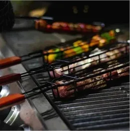 Cestino per barbecue portatile, cestello per griglia in acciaio inossidabile, griglia per barbecue antiaderente, griglia per griglia per hamburger di carne, strumenti per barbecue