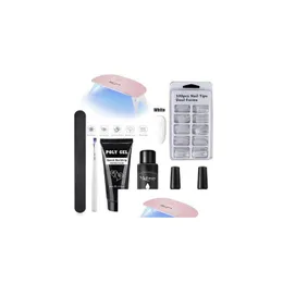 Nail Art Kits 30G Set Polish Sale Quick Building Extension Uv Gel Varnish Clear Pink Lacquer Kit Drop Delivery Health Beauty Dhuxc