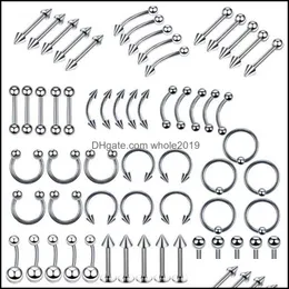 Pierścienie z guziki pępka mody biżuteria biżuteria ze stali nierdzewnej pierścień brzuch pierścień przebijanie nos nosowy horseshoe warga breobrow tragus sztangi dhzba