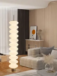 Lâmpadas de chão Lâmpada nórdica Lâmpada criativa Gourd Glasshade Design Night Night Light Led Bedroom Room Lighting Decorative Iluminação