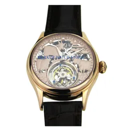 Zegarek merkur męs zegarek mechaniczny tianjin hangzhou high beat Tourbillon ruch Skelenton luksusowa sukienka złota koza