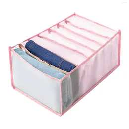 Storage Drawers Home Foldable Jeans Compartment Box Mesh Separation Pants Shirt Boxs Drawer Divider Washed Organizer D6