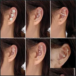 Altri orecchini di zirconi bohémien Ear Cler Hook Earring Wedding Crystal Ears Stud per donna Gioielli regalo Q600Fz Drop Delivery Dhr6W