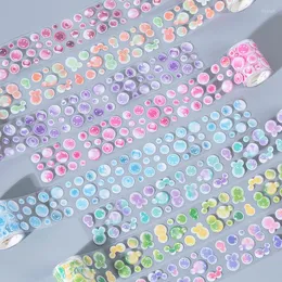 Geschenkomschakeling 5 cm 3m Glitter Laser Washi Tape Bubble Decoratieve tapes Stickers voor plakboeken Diy Crafts Journal Leveringen planners Inpakken