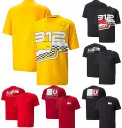 F1ジャージーTシャツ2022フォーミュラ1チームロゴブランドTシャツ夏の男子カジュアルスポーツスタイル通気性半袖ティープラスサイズ