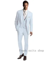 Męskie garnitury Blazers włoscy mężczyźni szara czarny biały ślub dla drużbów 3 sztuki