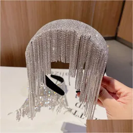 Headbands Luxury Tassels Chains Glowing Diamonds Hairband Women Party Princess Occassional Headwear Good Quanlity 221107 Drop Delive Dhueb