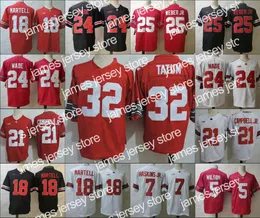 アメリカンカレッジフットボールウェアオハイオステートバックアイズフットボールジャージ32 Tatum 7 C.J. Stroud Dwayne Haskins Jr.Campbell Jr。 Treveyon Henderson 1 Justin Fields 2 Chris o